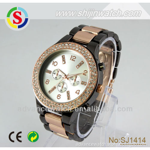 High quality custom logo metal steel mesh watch , simple men watch , mesh watch band